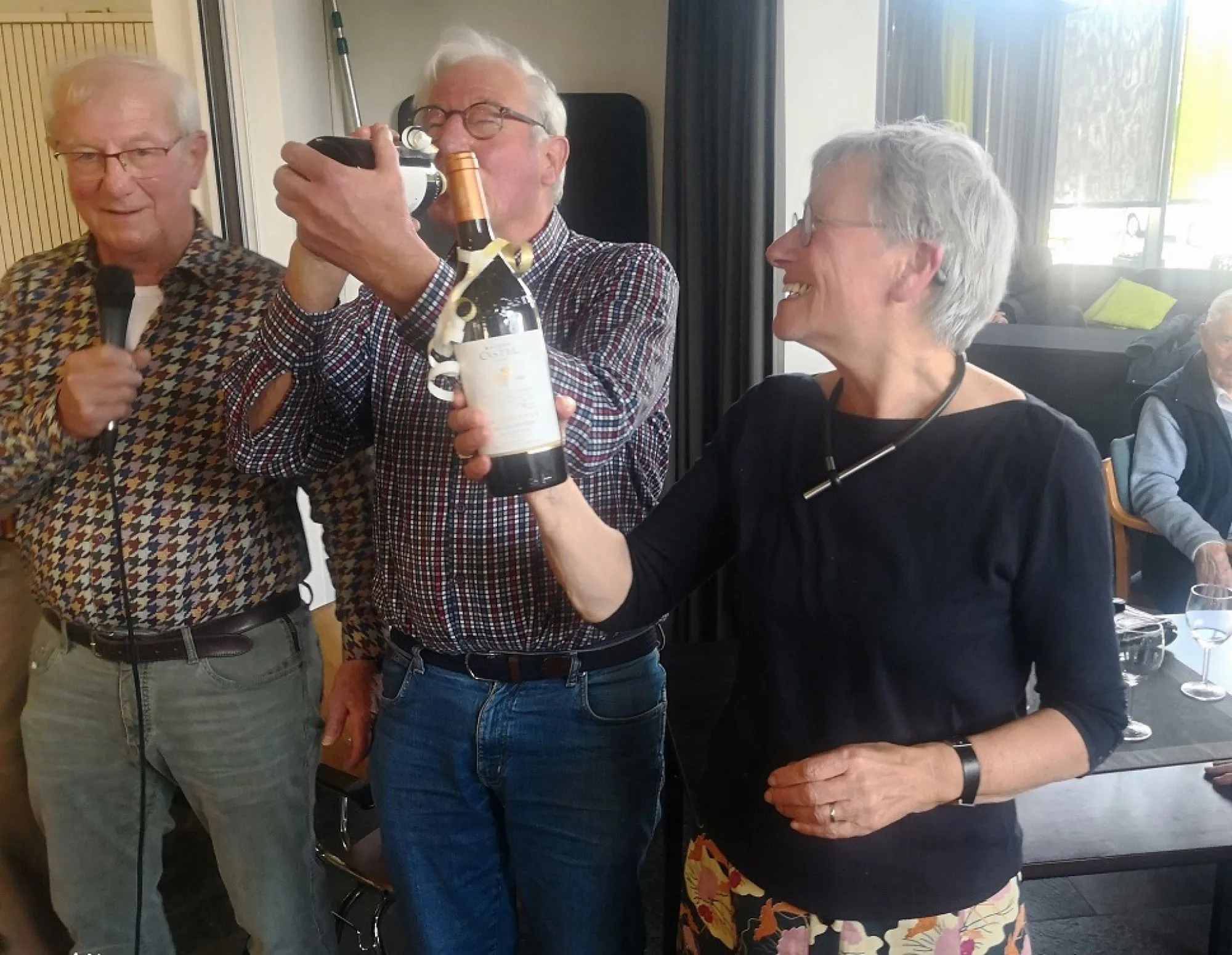 Reserveslemkampioen en tevens reserveclubkampioen (tweede plaats: Teunis in 't Hof en Adri Hoogstrate (niet op de foto)