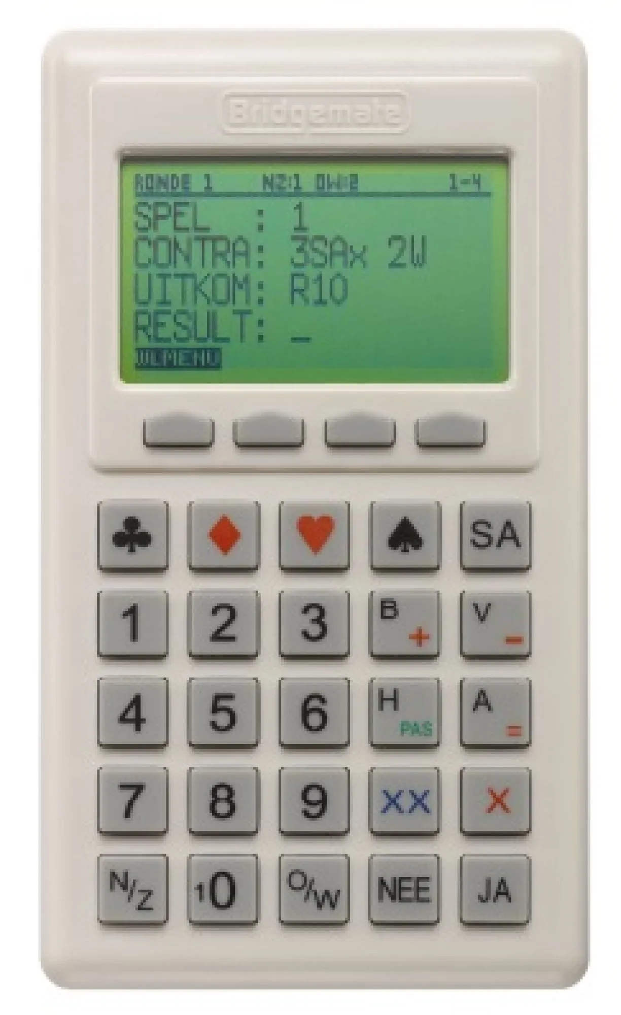 Uitkomst invoeren in Bridgemate